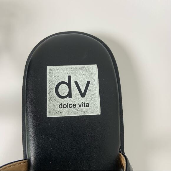 Dolce Vita Black Gold Beaded Lace Up Gladiator Flat Sandals Size 9.5 NEW IN BOX - Picture 11 of 14